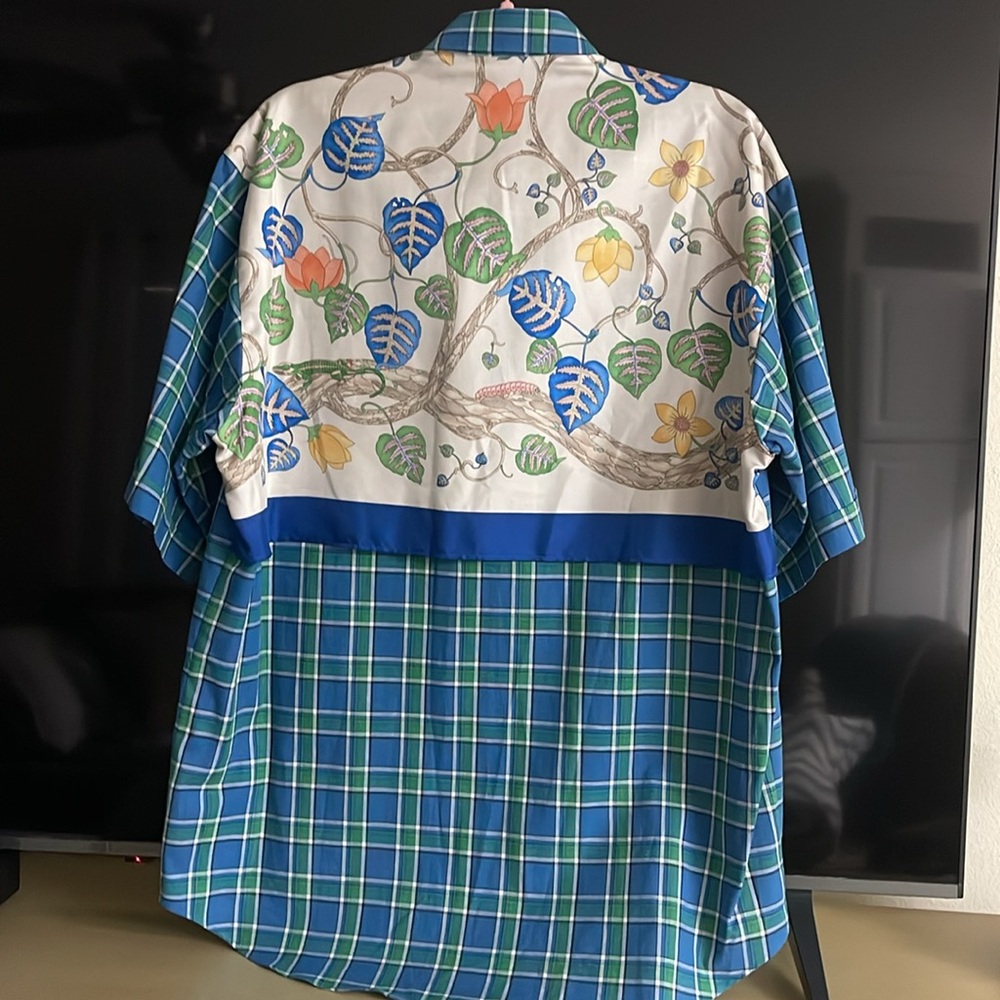 Gucci Blue Plaid Shirt - Picture 2 of 6